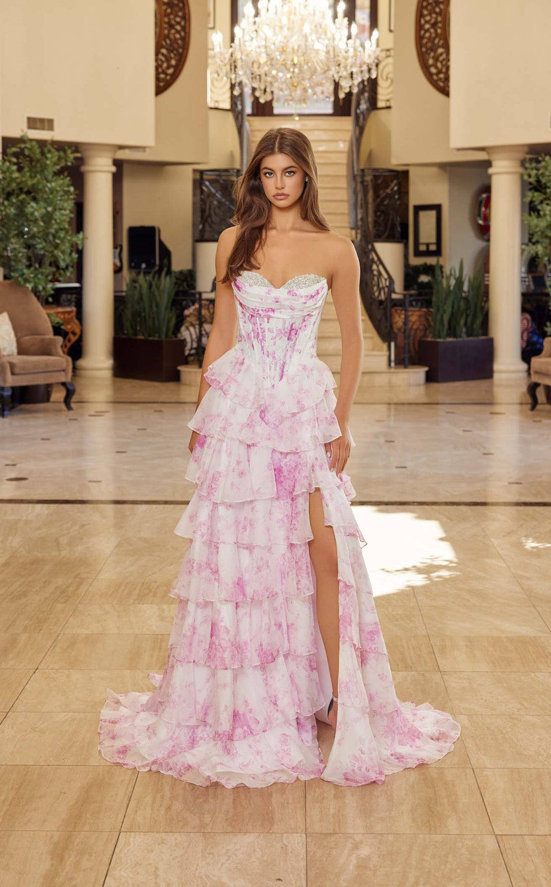Nox Anabel A1752 Fuchsia Print