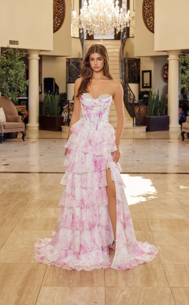Nox Anabel A1752 Fuchsia Print