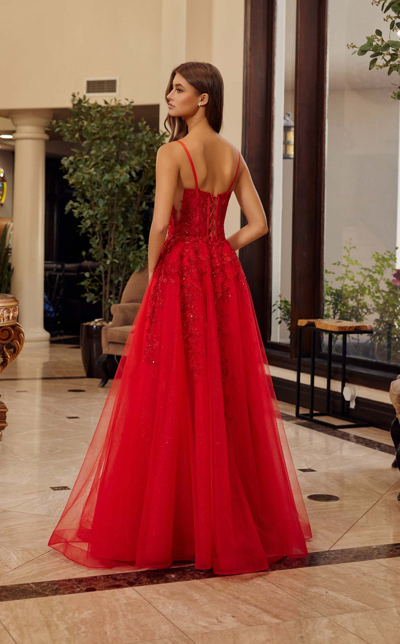 nox anabel red dress Nox Anabel H1886 Women's Formal Evening & Wedding Guest Dress - Red