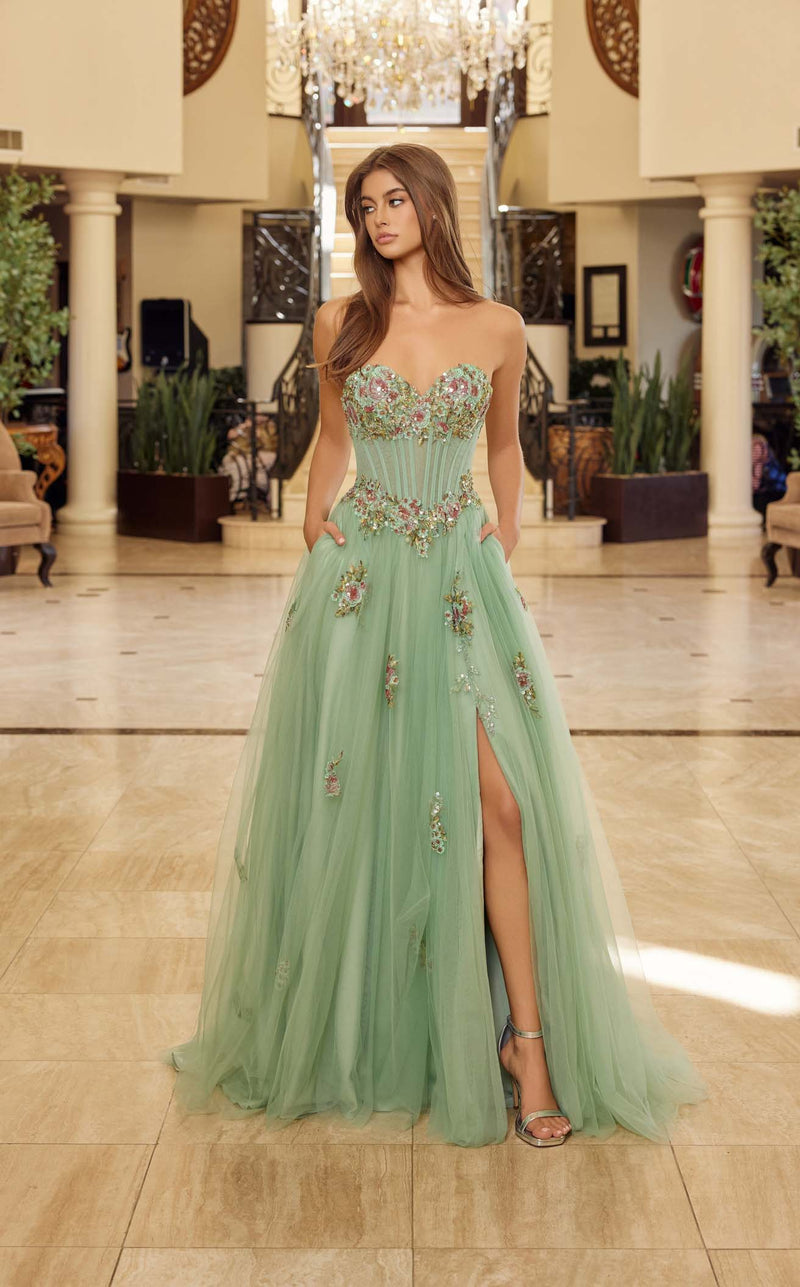 Nox Anabel Y1803 Prom Dress - Champagne | NewYorkDress