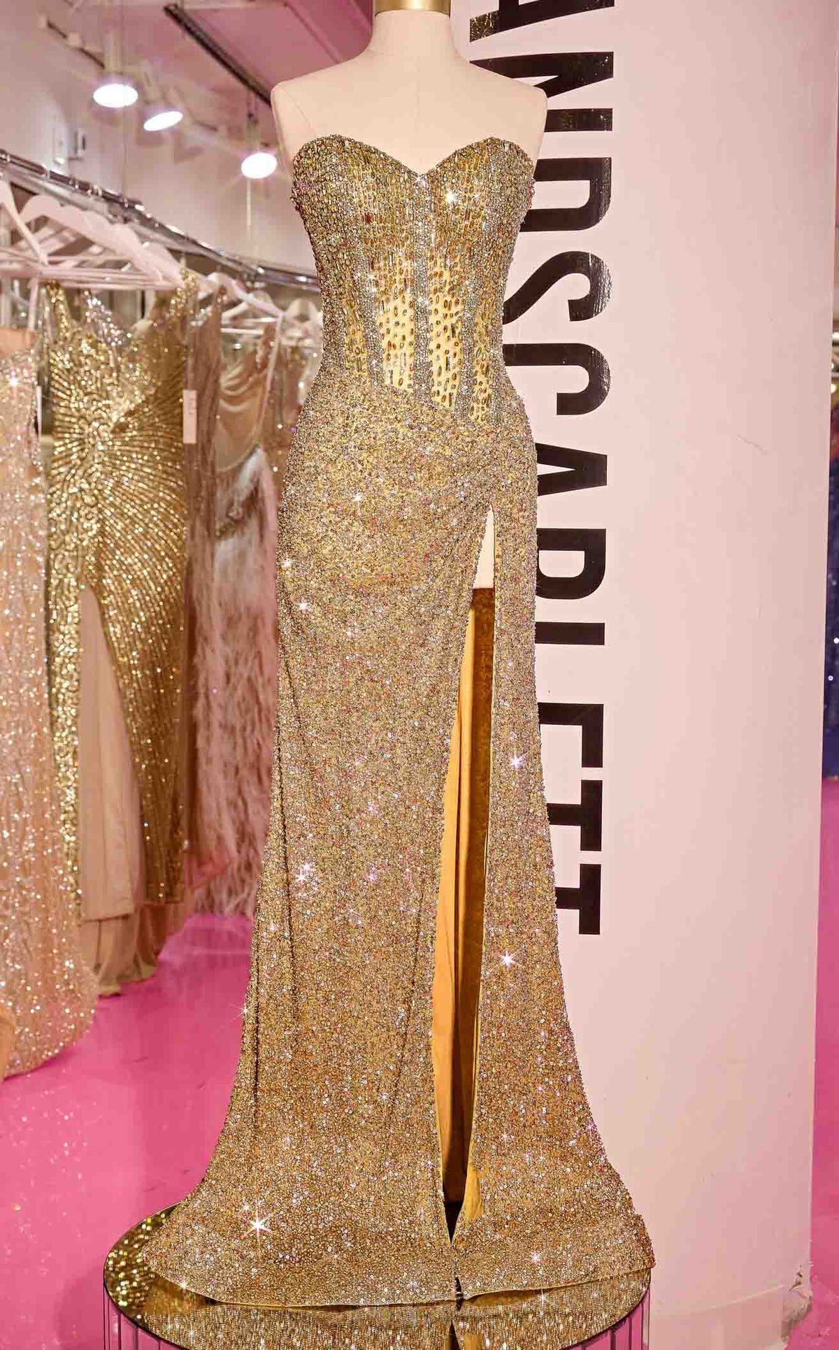 Portia and Scarlett PS24850CCL Prom Dress - Silver/Ivory | NewYorkDress Portia and Scarlett PS24850CCL Prom Dress - Silver/Ivory | NewYorkDress