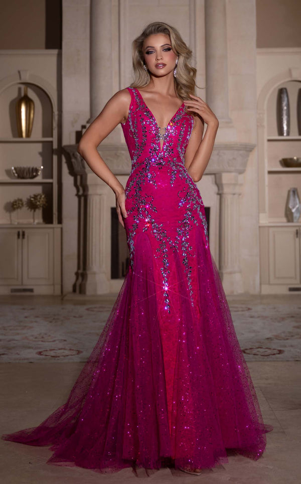 Portia and Scarlett PS25289 Hot Pink/Silver