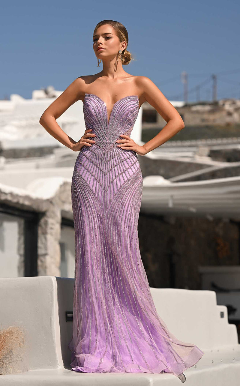 scarlett nite purple dress Scarlett Nite Dress 6 Purple Sheath V-Neck Sleeveless Pleat Cocktail New B79