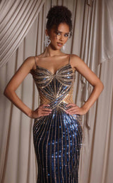 Portia and Scarlett PS26405C Navy/Gold