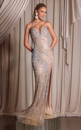 Portia and Scarlett PS26410C Nude/Silver/Gunmetal