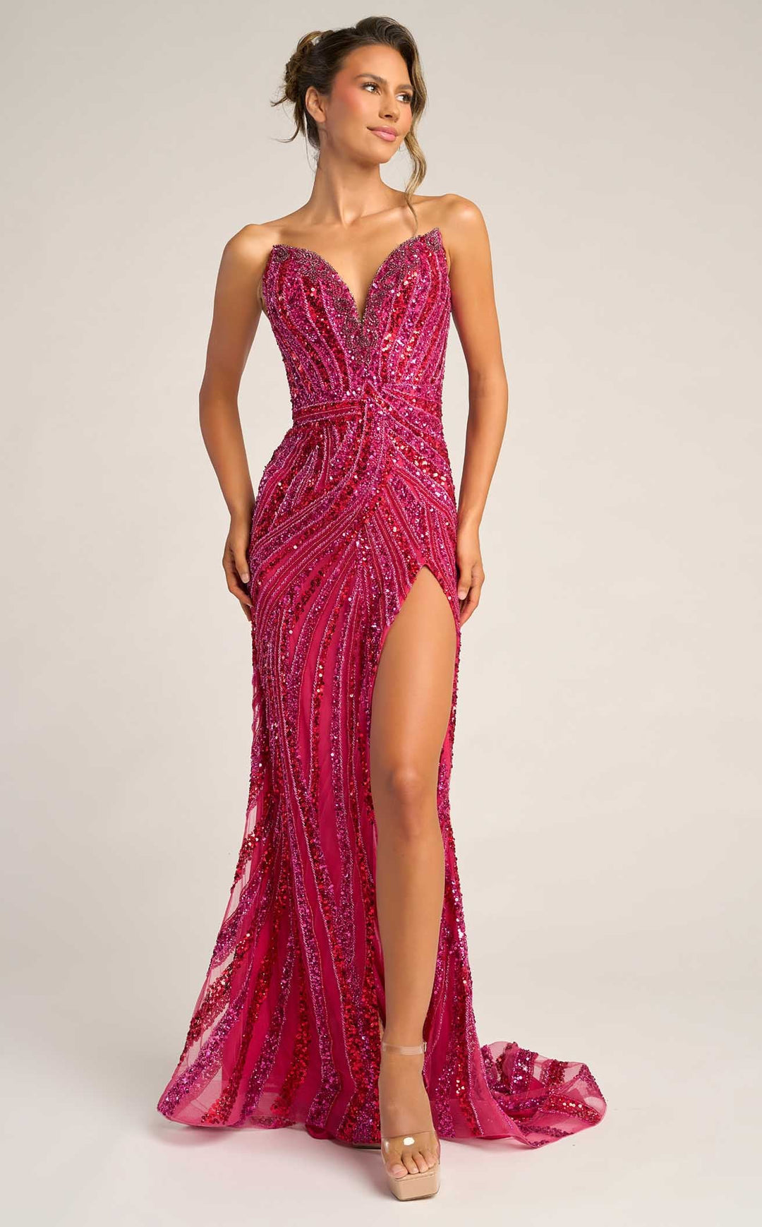 Portia and Scarlett PS26418C Fuchsia Red