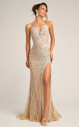 Portia and Scarlett PS26422C Nude/Silver/Ivory Pearl