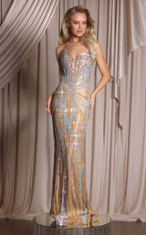 Portia and Scarlett PS26423C Nude/Blue/Silver