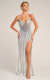 Portia and Scarlett PS26441C Ivory Blue Silver