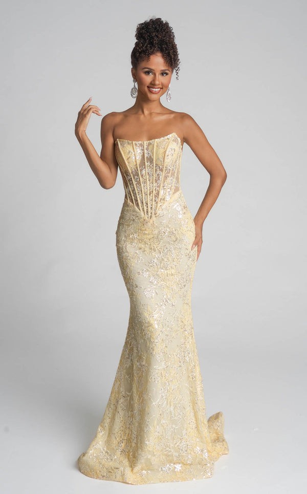 Portia and Scarlett XO082 Yellow