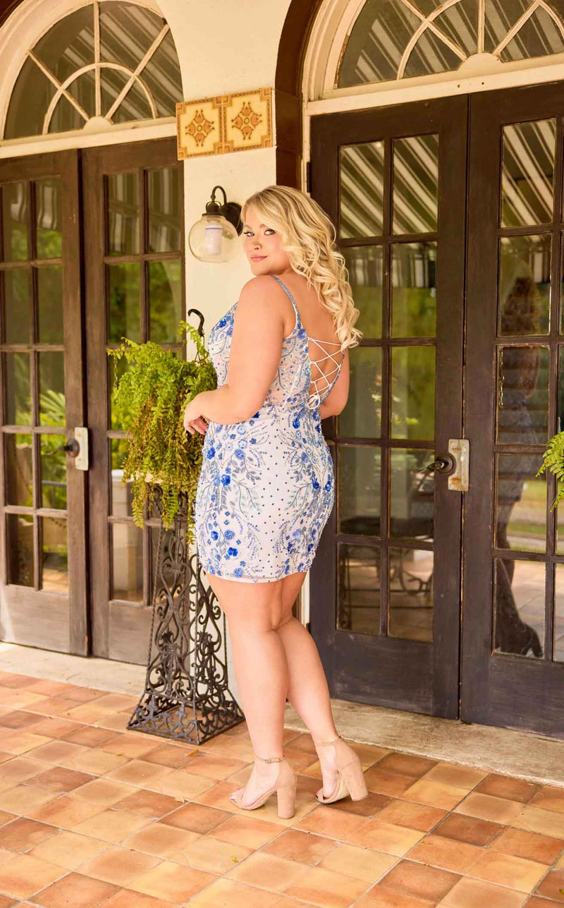 Primavera Couture 14095 Ivory/Blue