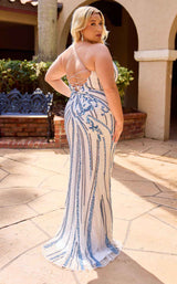 Primavera Couture 14101 Ivory/Blue