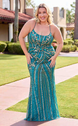 Primavera Couture 14101 Teal/Gold