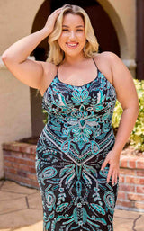 Primavera Couture 14102 Black/Teal