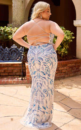 Primavera Couture 14102 Ivory/Blue