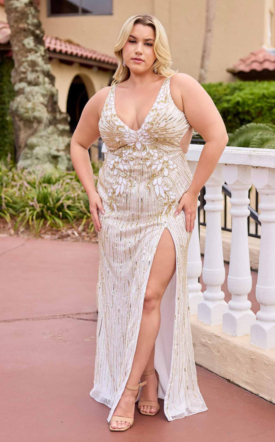 Primavera Couture 14104 Ivory/Gold