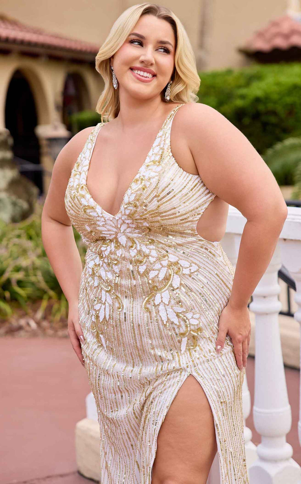Primavera Couture 14104 Ivory/Gold