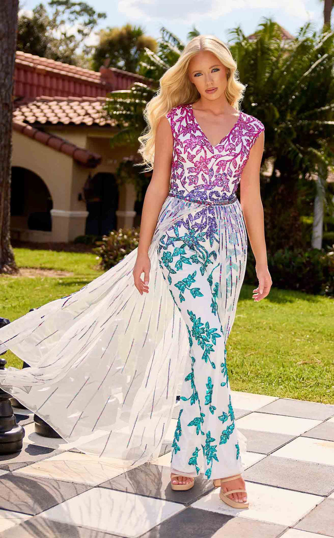 Primavera Couture 4569 Ivory Multi
