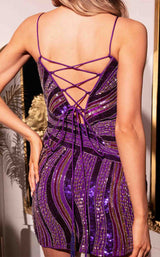 Rachel Allan 40590 Purple Multi