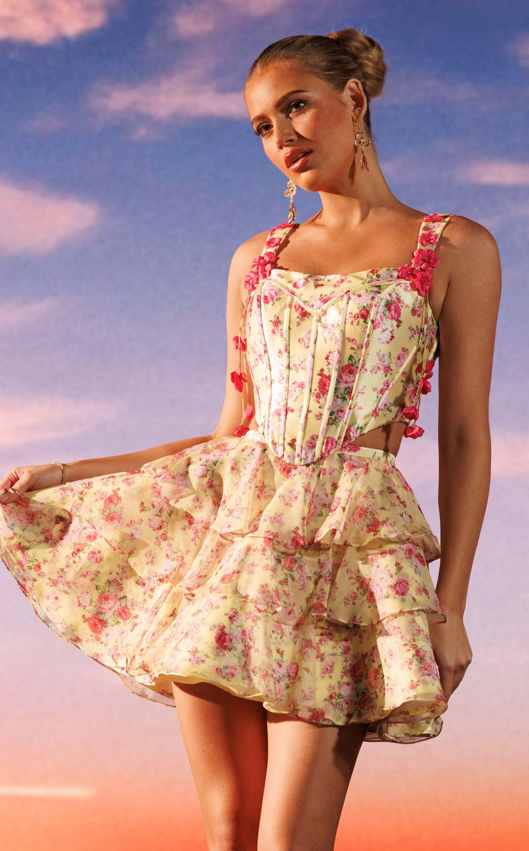 Rachel Allan 40674 Yellow-Print