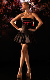 Rachel Allan 40714 Black/Hot-Pink
