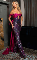 Rachel Allan 50331 Navy Fuchsia