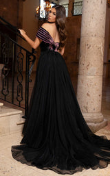 Rachel Allan 50338 Black/Hot Pink