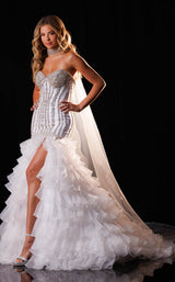Rachel Allan 50429 White-Silver