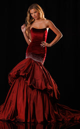 Rachel Allan 50442 Burgundy