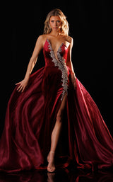 Rachel Allan 50446 Burgundy