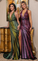 Rachel Allan 70701 Black/Lim&Black/Fuchsia