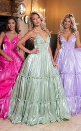 Rachel Allan 70748 Hot-Pink&Sage&Lilac