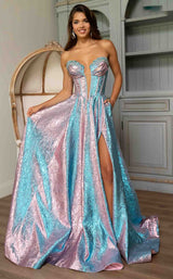 Rachel Allan 70754 Turquoise/Pink