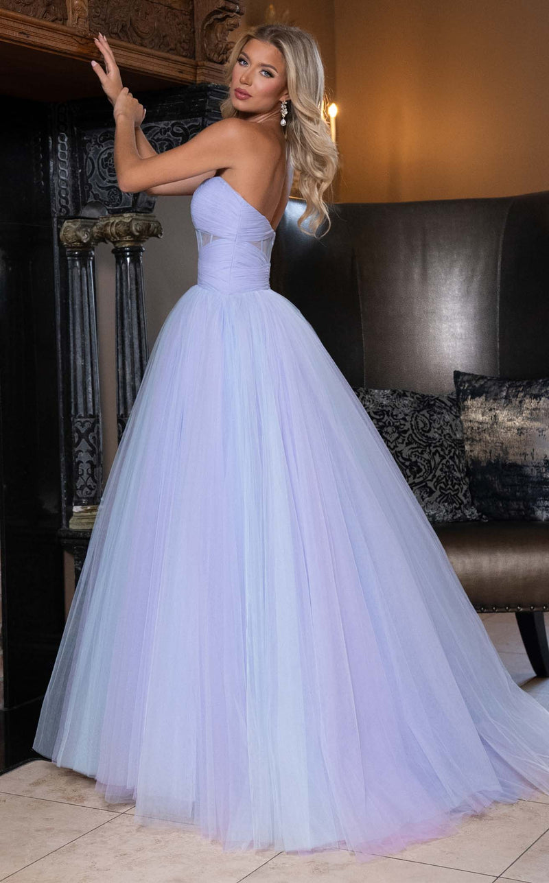 Rachel Allan 70761 Powder Blue/Lilac