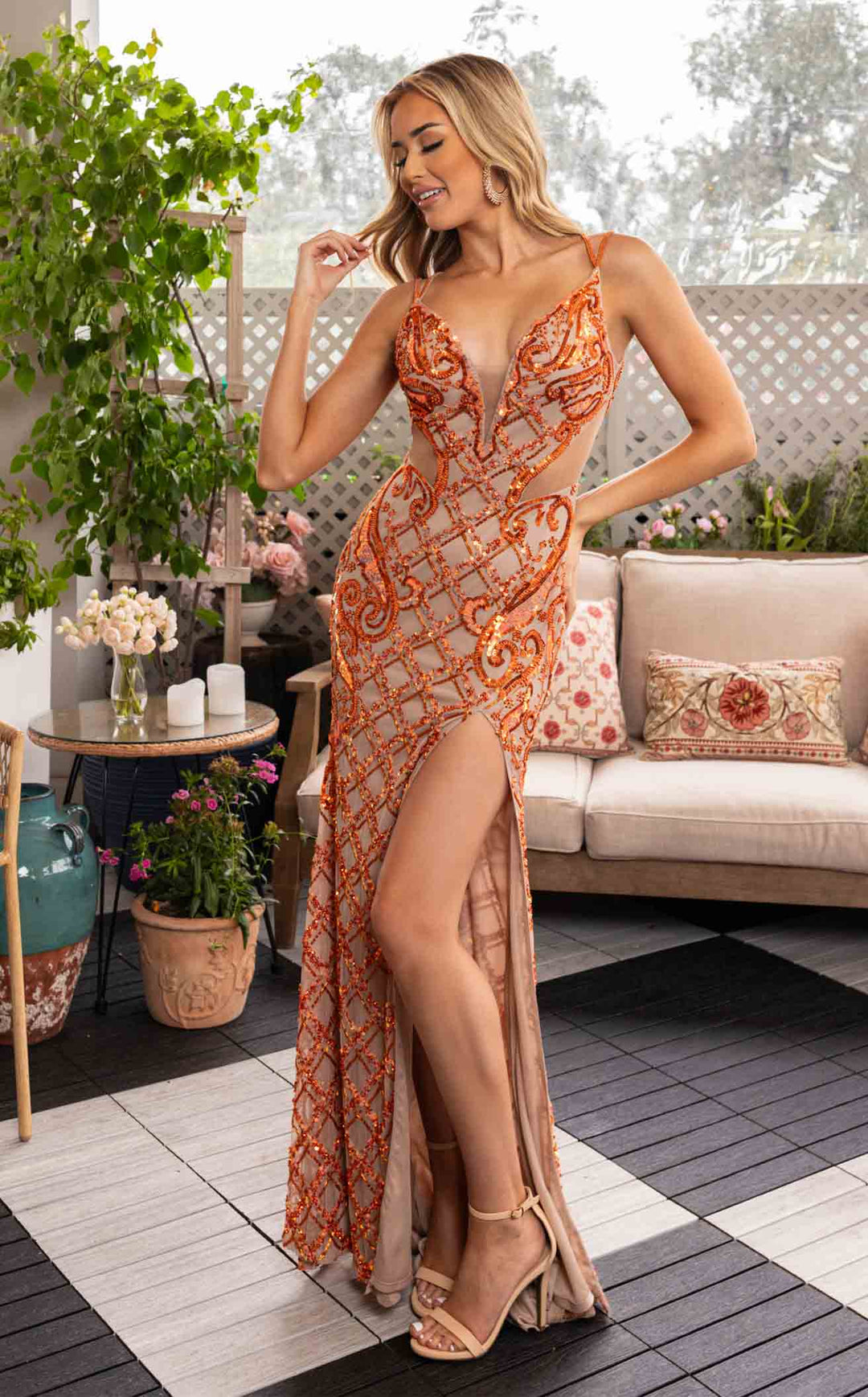 Rachel Allan 70901 Nude-Tangerine