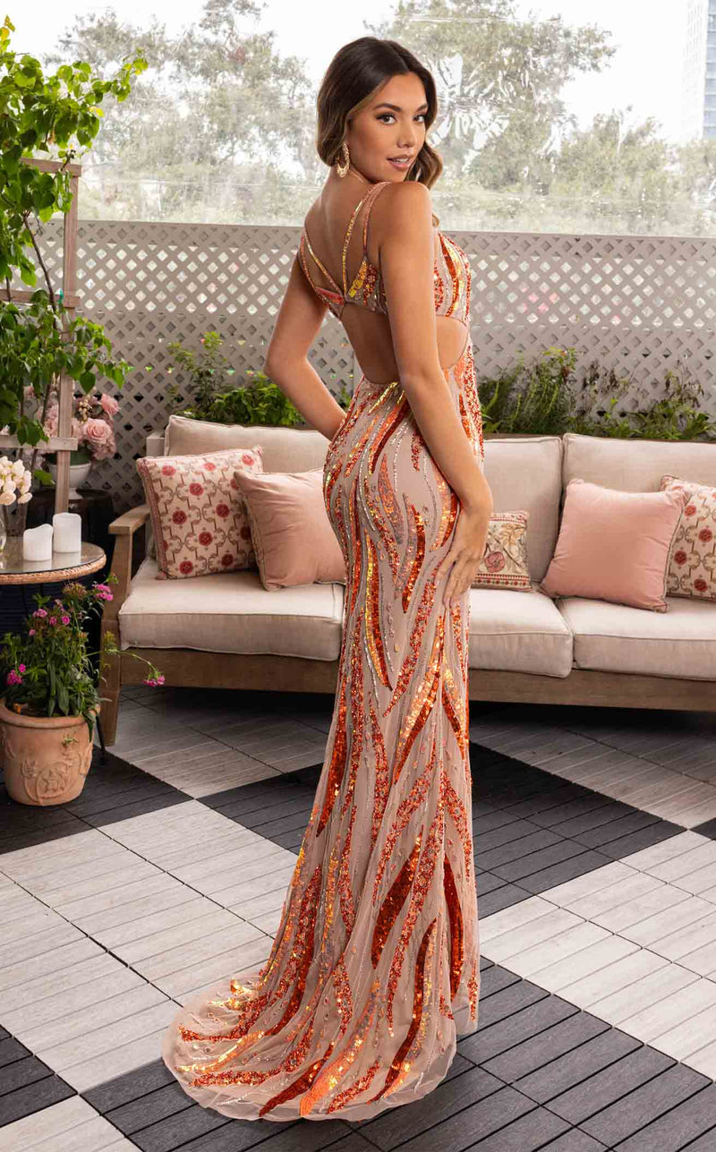 Rachel Allan 70915 Nude-Tangerine