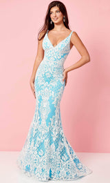 Rachel Allan 70277 Turquoise-White