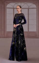 Reverie Couture FW266 Navy/Gold