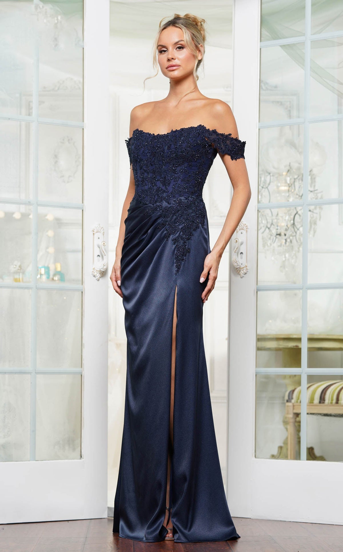 Rina Di Montella RD3251 Prom Dress - Navy | NewYorkDress Rina Di Montella RD3251 Prom Dress - Navy | NewYorkDress