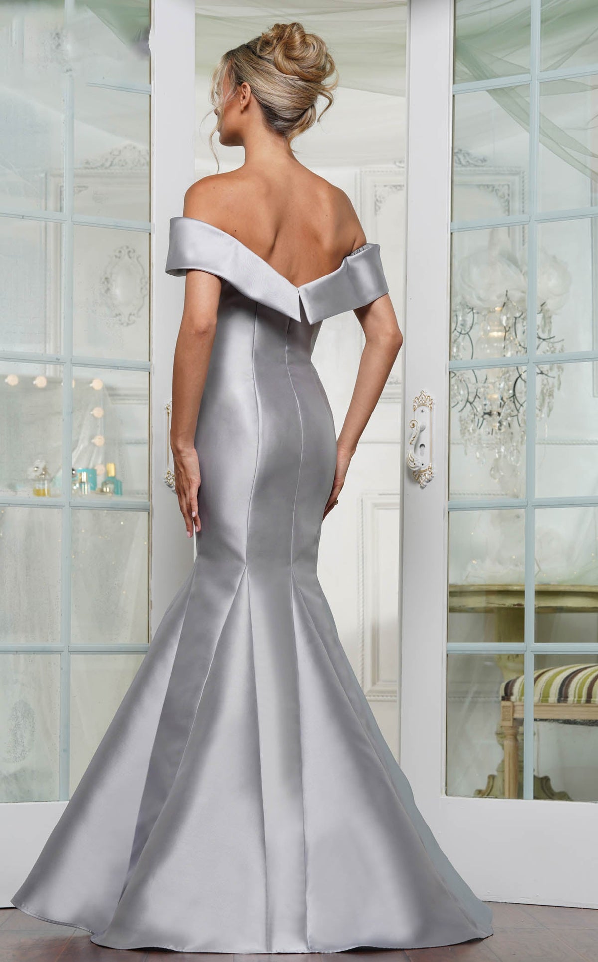 Wedding Dress Silver Metallic Evening Gowns Strapless Pleated Front Split Mermaid Evening Dress Alizeal Wedding Dress Silver Metallic Evening Gowns Strapless Pleated Front Split Mermaid Evening Dress Alizeal