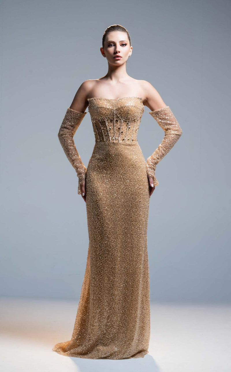 sara dress gold Sara Gown