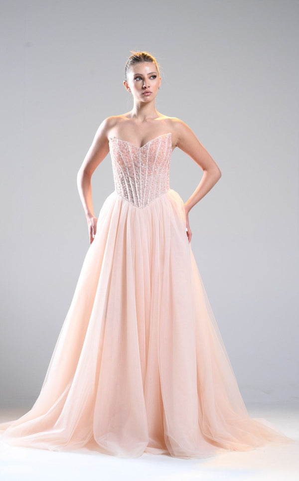 Sara Safa SS25016 Soft Pink