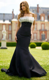 Sherri Hill 56907 Ivory/Black