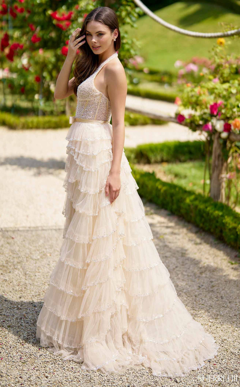 champagne sherri hill dress Sherri Hill 54845 Champagne / 0