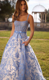 Sherri Hill 57058 Ivory/Blue