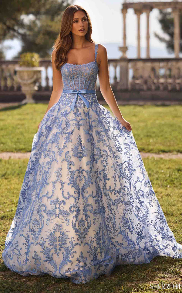 Sherri Hill 57058 Ivory/Blue