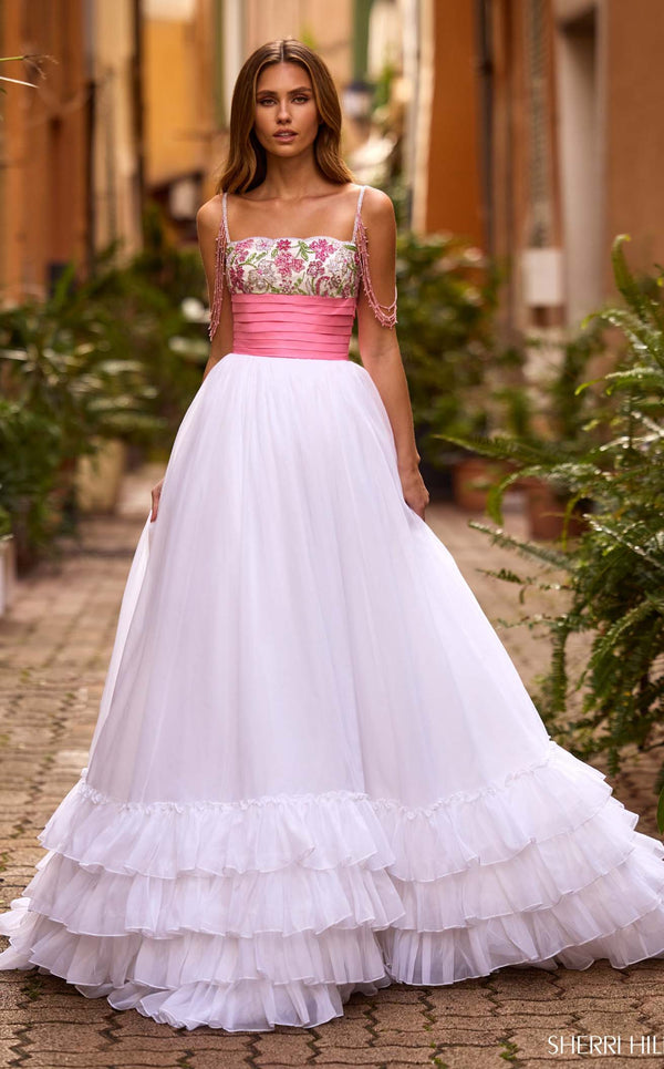 Sherri Hill 57103 Ivory/Pink