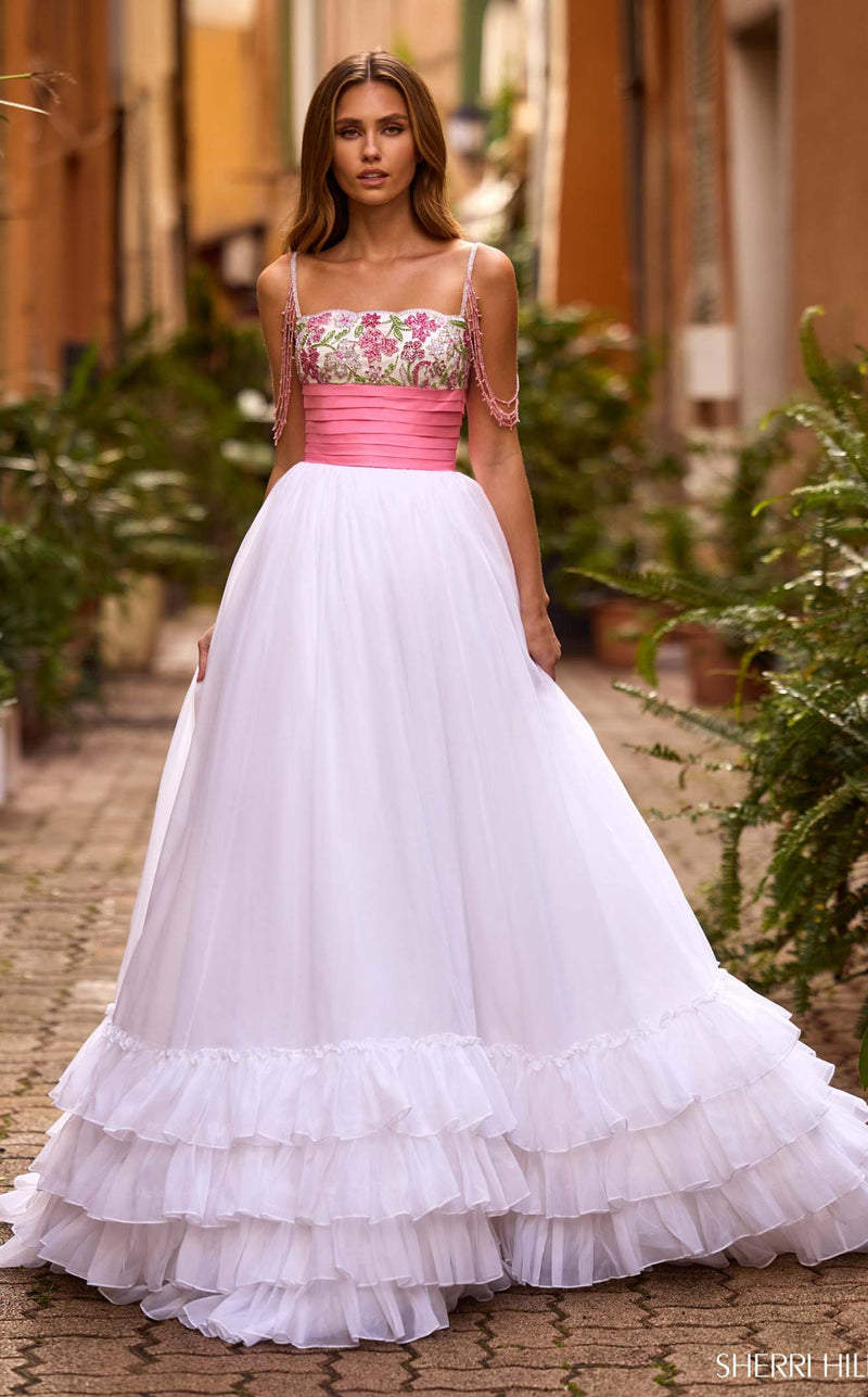 Sherri Hill 57103 Ivory/Pink