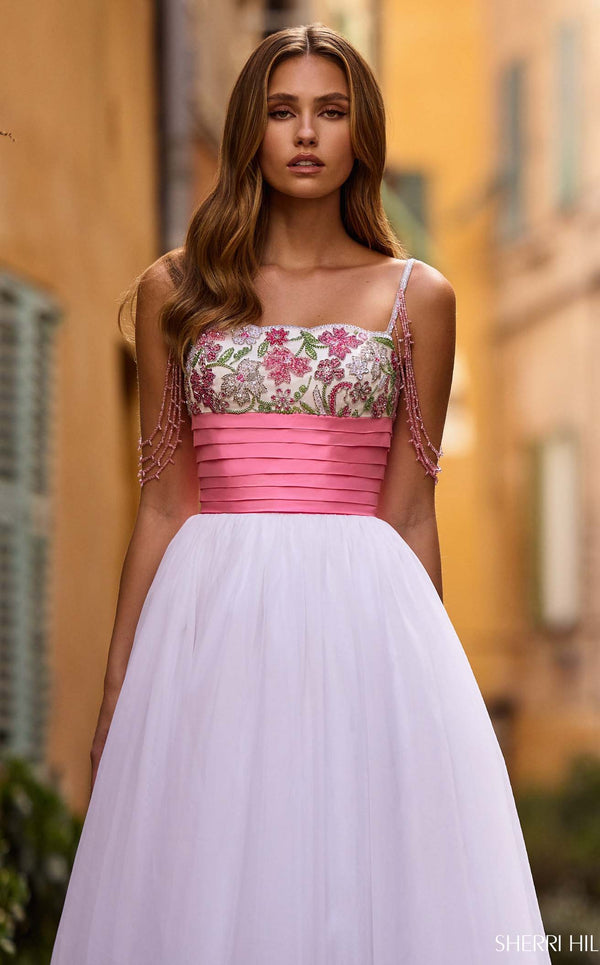 Sherri Hill 57103 Ivory/Pink
