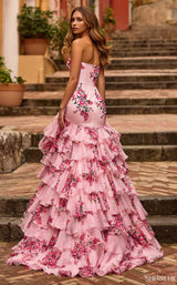 Sherri Hill 57144 Pink Print